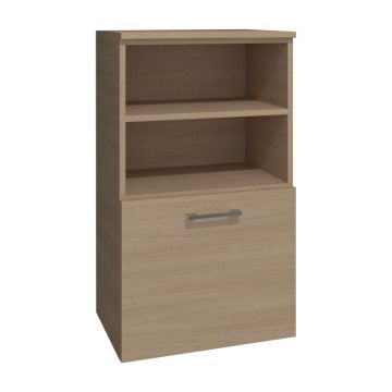 Badea Highboard 55 cm, 2 offene Fächer, 1 Auszug, inkl. Abdeckplatte