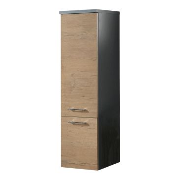 Badea Mittelschrank 30 cm, 2 Türen, 3 Glaseinlegeböden, Abdeckplatte
