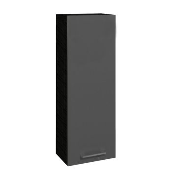 Badea Oberschrank Wandschrank - 30 cm, 1 Tür, 2 Glaseinlegeböden