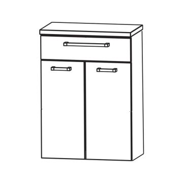 b collection b brace Highboard 60 cm Wäschekippe Skizze