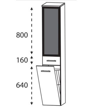 b collection b bright Hochschrank - 30 cm Skizze