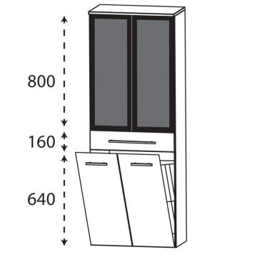 b collection b bright Hochschrank - 60 cm Skizze