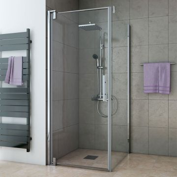 Breuer Europa Design Drehtür pendelbar mit Seitenwand - Anschlag links