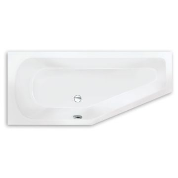 badshop.de Classic Eck-Badewanne - 170 / 75 asymmetrisch rechts