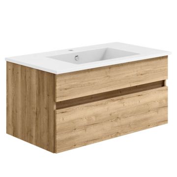 badshop.de Aurora Waschtisch mit Unterschrank - 92 cm, Unterschrank Profilansich