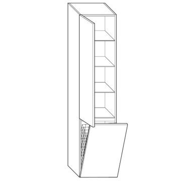 Burgbad Accura Hochschrank 40 cm Skizze