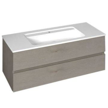 Burgbad Bel Mineralguss-Waschtisch mit Unterschrank 121 cm