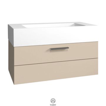 Burgbad Crono Mineralguss-Waschtisch mit Unterschrank 81 cm
