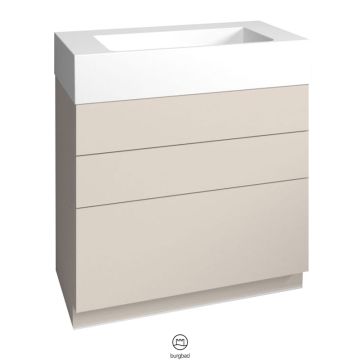 Burgbad Crono Mineralguss-Waschtisch mit Unterschrank 81 cm