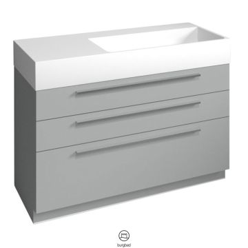 Burgbad Crono Mineralguss-Waschtisch mit Unterschrank 121 cm