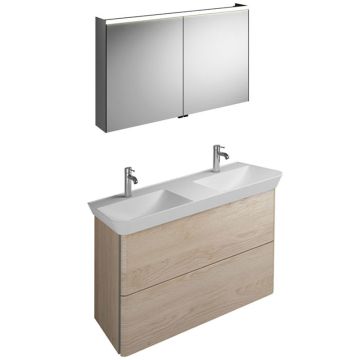 Burgbad Iveo Badmöbel-Set 14 mit 2 Auszügen