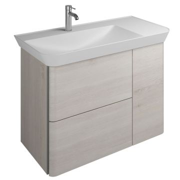 Burgbad Iveo Waschtisch mit Unterschrank Links