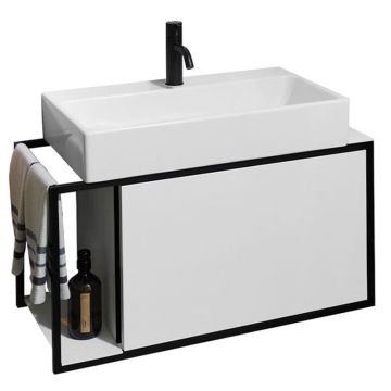 Burgbad Junit Keramik-Waschtisch mit Unterschrank 77 cm