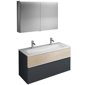 Burgbad Fiumo Badmöbel Set 5 - 122 cm Bsp. 1