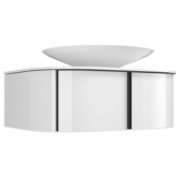 Burgbad Lavo 2.0 Aufsatzwaschtisch, Konsolenplatte, Unterschrank 71 cm