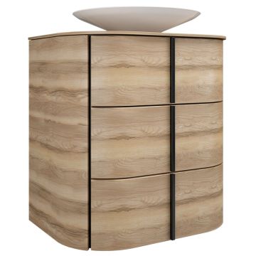 Burgbad Lavo 2.0 Waschtisch mit Unterschrank - 71 cm, Mineralguss-Aufsatzbecken,