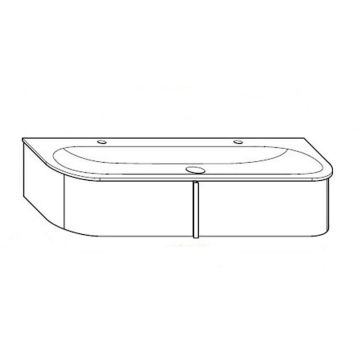 Burgbad Lavo 2.0 Waschtisch mit Unterschrank - 122 cm