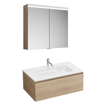 Burgbad LIN20 Badmöbel Set 93 cm Skizze