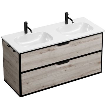 Burgbad Vry Doppelwaschtisch mit Unterschrank - 123 cm