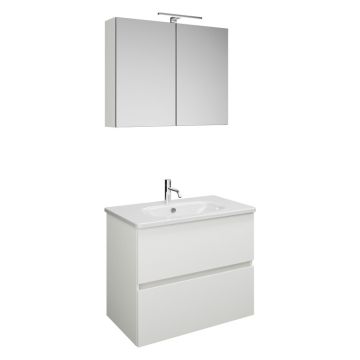Burgbad Rocio Badmöbel Set 80 cm Weiß Matt