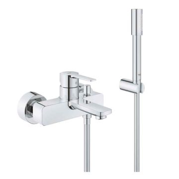 Grohe Lineare Wannenarmatur mit Brausegarnitur