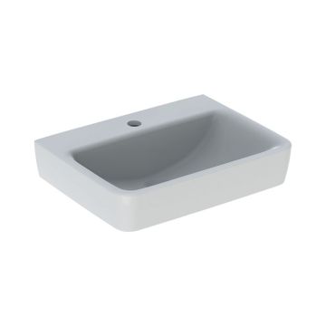 Geberit Renova Plan Waschtisch - Hahnloch, weiß, KeraTect