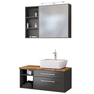 Held Möbel Davos Badmöbel Set 20 - 90 cm