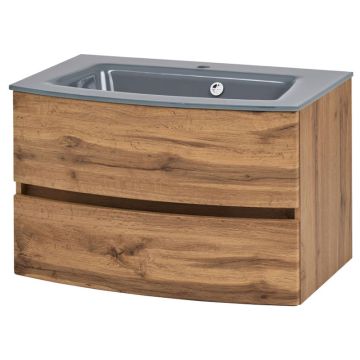 Held Möbel Kopenhagen Glasbecken mit Unterschrank 80 cm