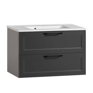 Held Möbel Lugo Waschtisch mit Unterschrank 80 cm Front