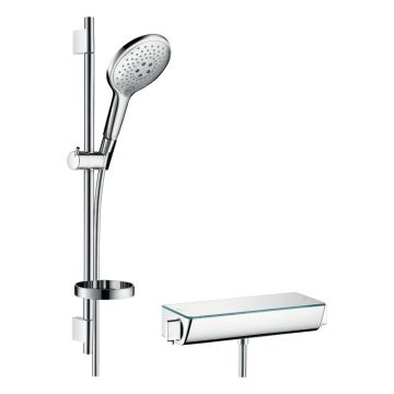 Hansgrohe Raindance Select S Brausesystem Aufputz 150, weiss/chrom