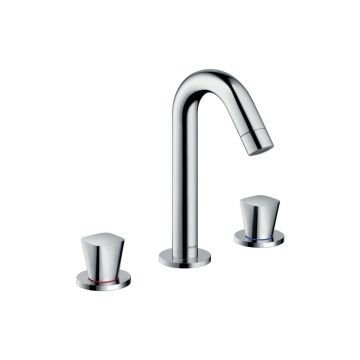 Hansgrohe 3-Loch Waschtischarmatur Logis mit Zugstangen-Ablaufg.