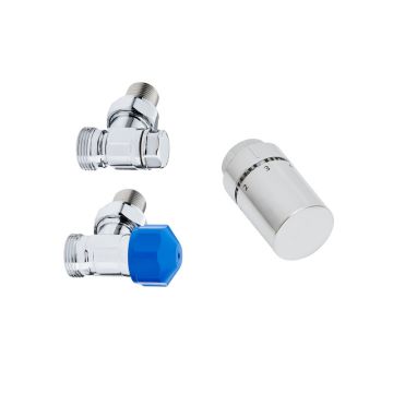 HSK Designheizkörper Anschlussarmaturen - Seitenanschluss Wand - Eckvariante