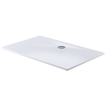 HSK Duschwanne Rechteck-Duschwanne 80x100 - plan, Marmor-Polymer