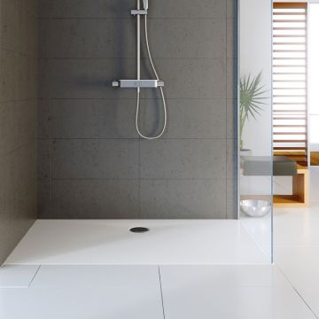 HSK Duschwanne Rechteck-Duschwanne 90x120 - plan, Marmor-Polymer