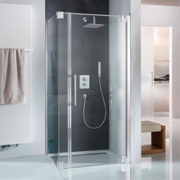 HSK K2P Drehtür und Nebenteil mit Seitenwand 75 x 90 cm