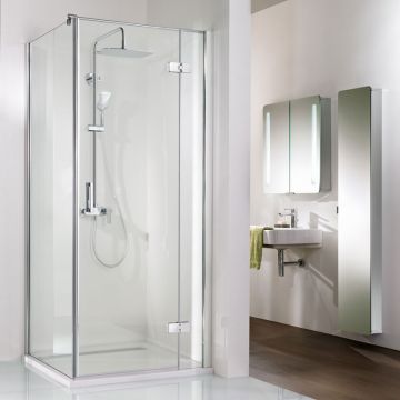 HSK Premium Softcube Duschtür mit Seitenwand - Drehtür mit 1 Festelement