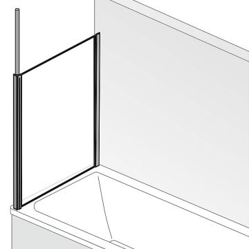 HSK Premium Softcube Seitenwand zu Badewannenaufsatz 2-teilig