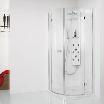 HSK Premium Softcube Viertelkreisdusche / Runddusche - 4-teilig, Radius 546