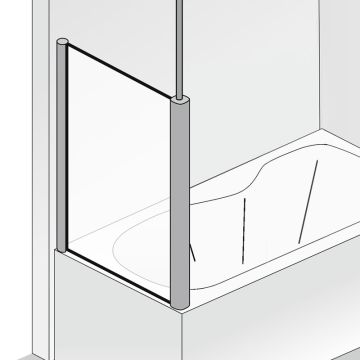 HSK Exklusiv Badewannenaufsatz Seitenwand