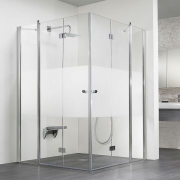 HSK Exklusiv Eckeinstieg mit Drehfalttür und Nebenteil