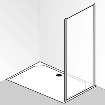 HSK Solida Seitenwand 90 cm Skizze