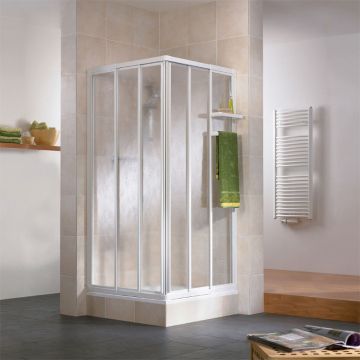 HSK Favorit Dusche mit Eckeinstieg 2 Gleittüren 3-teilig Kunstglas