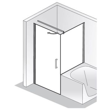 HSK Favorit Nova Pendeltür mit verkürzter Seitenwand