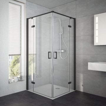 HSK Atelier Plan Dusche mit Eckeinstieg - 2 Drehtüren und 2 Festelemente