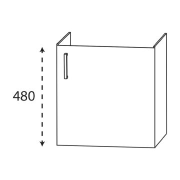 Laguna Waschtischunterschrank - 50 cm Skizze