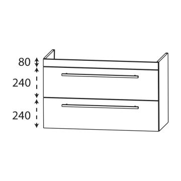 Laguna Waschtischunterschrank 60 cm, Skizze