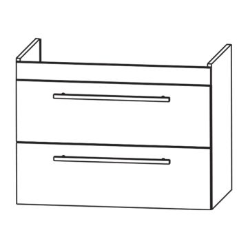 Laguna Waschtischunterschränke Waschtischunterschrank - 130 cm Skizze