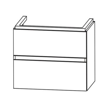 Laguna Waschtischunterschrank 60 cm Skizze