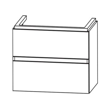 Laguna Waschtischunterschrank 75 cm Skizze