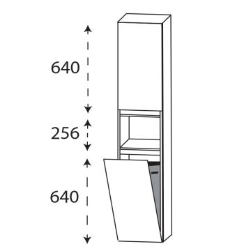 Laguna Highline 100 Hochschrank - 30 cm Skizze